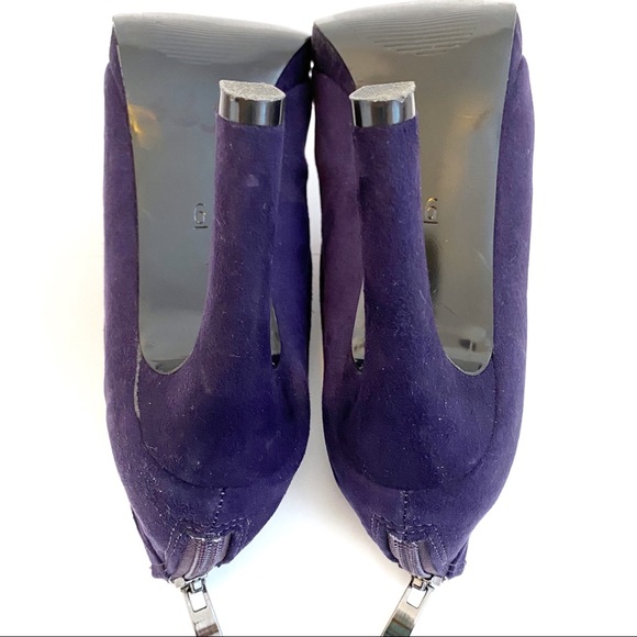 Kelly & Katie Purple Suede Ankle Boots Booties - Picture 8 of 8